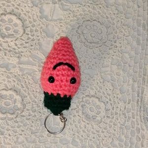 Christmas Lightbulb Crochet Plush Amigurumi Keychain Hand Designed